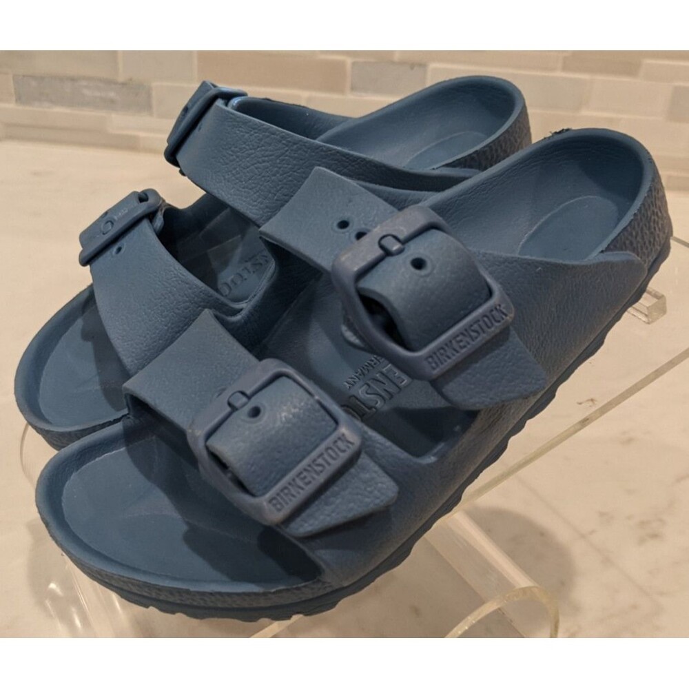 Kids Birkenstock Arizona EVA Sandals in Dusty Blue Size 26 (US 8-8.5)